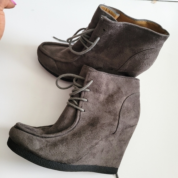 Nine West nicholson wedge lace up booties - Picture 8 of 11